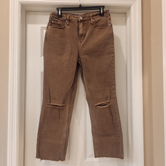 Cleo + Wolf High Rise Cropped Straight Jeans Size 29 - Picture 1 of 6